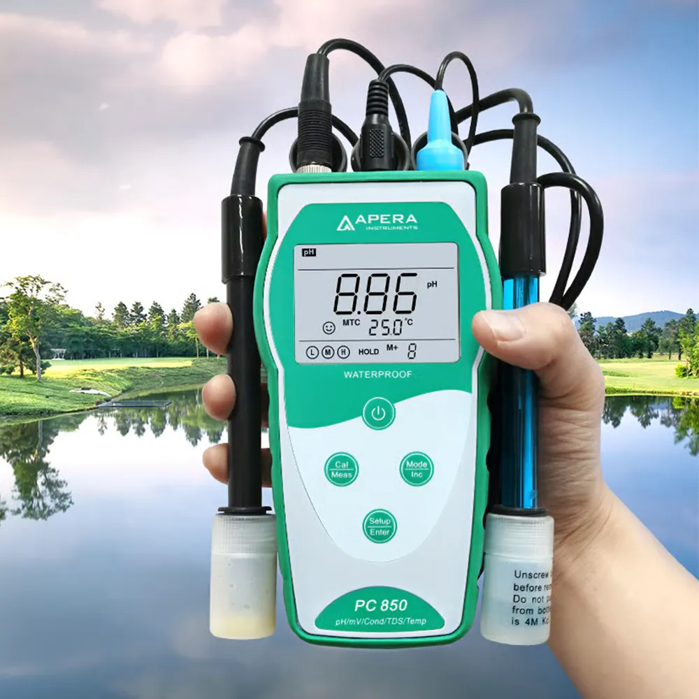 Analisador portátil de pH, condutividade e ORP série 850