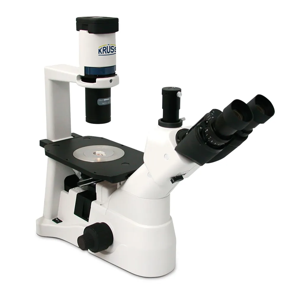 Microscópio invertido modelo MBL3200-LED com tubo trinocular